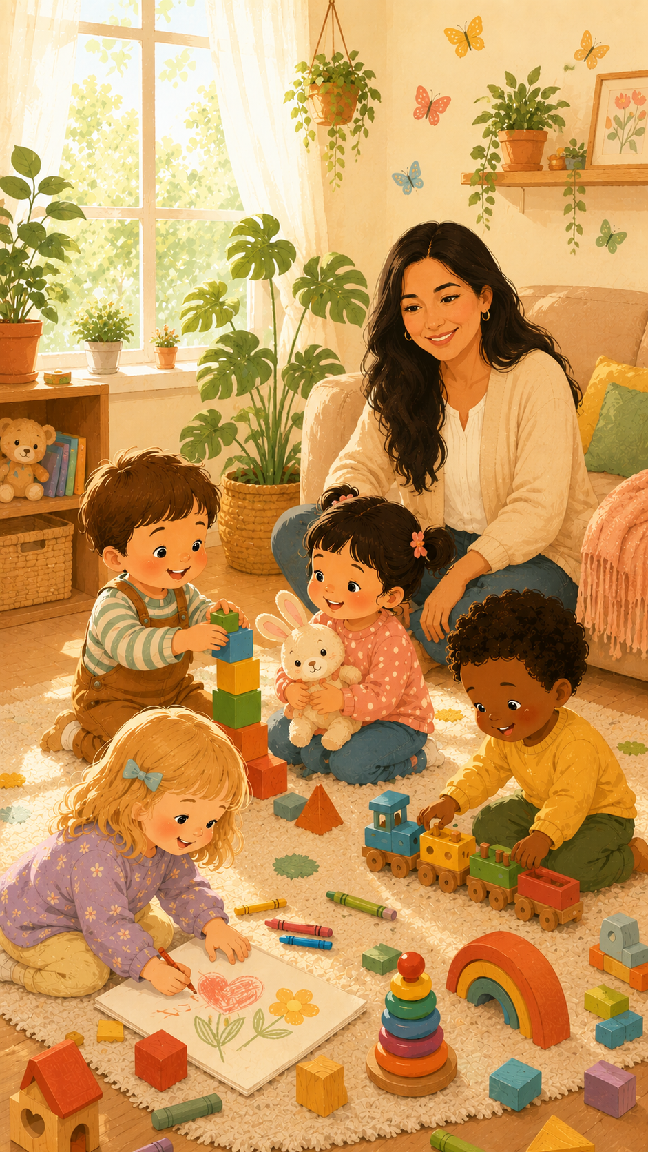 Kinder spielen glücklich